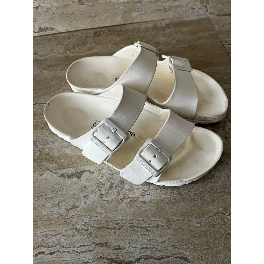 Birkenstock Arizona EVA Sandals Women 37 White Waterproof Slides Beach Good